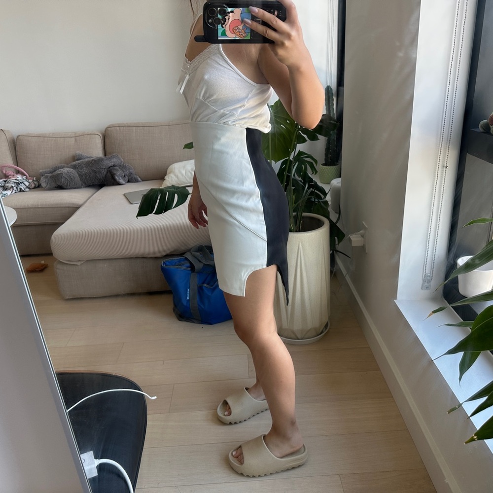 Elegant Black and White Dress